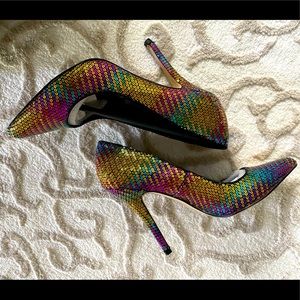 ALDO “Robidoux” multicolored sequin pump 8.5